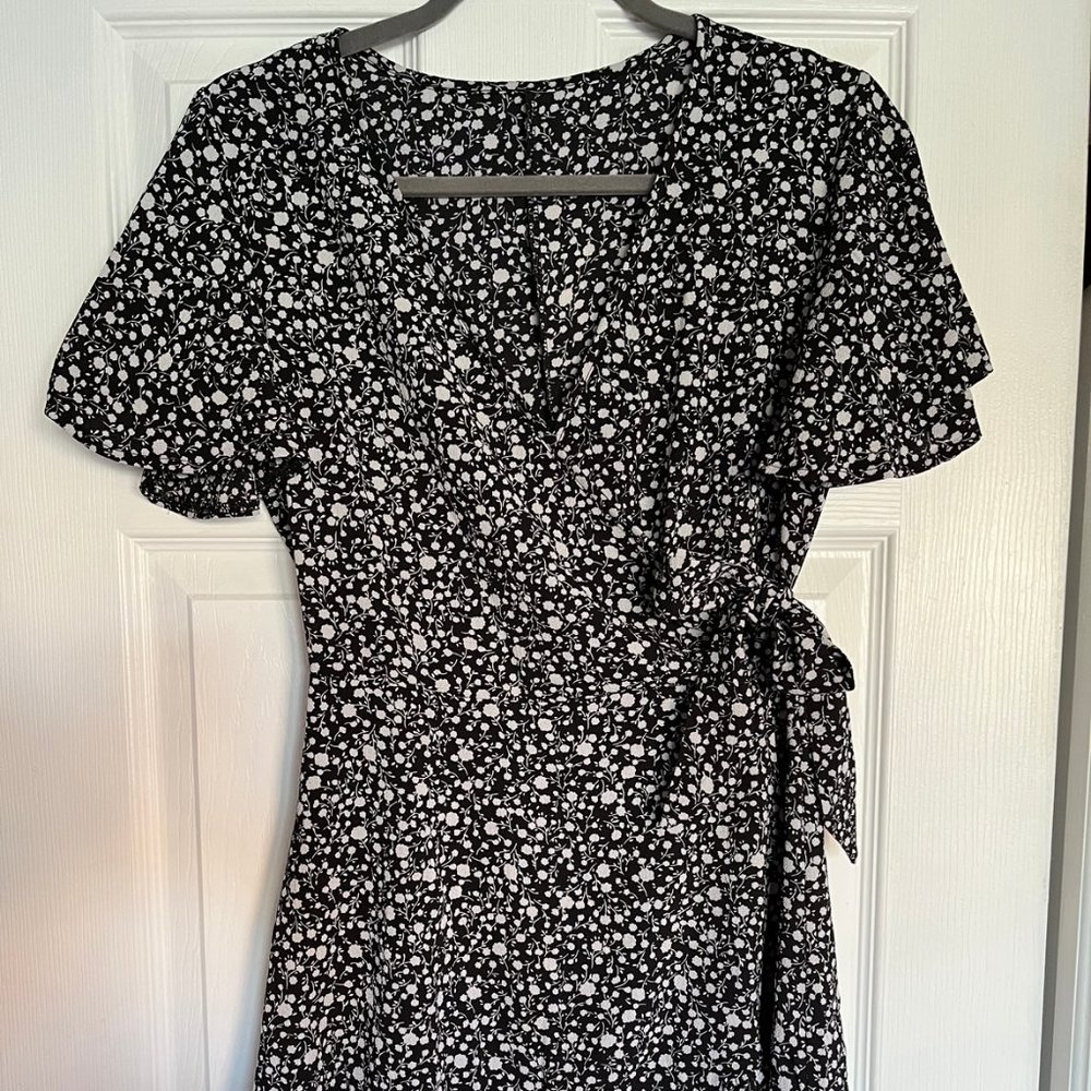 Floral Mini Dress - Women's Summer Wrap Dress